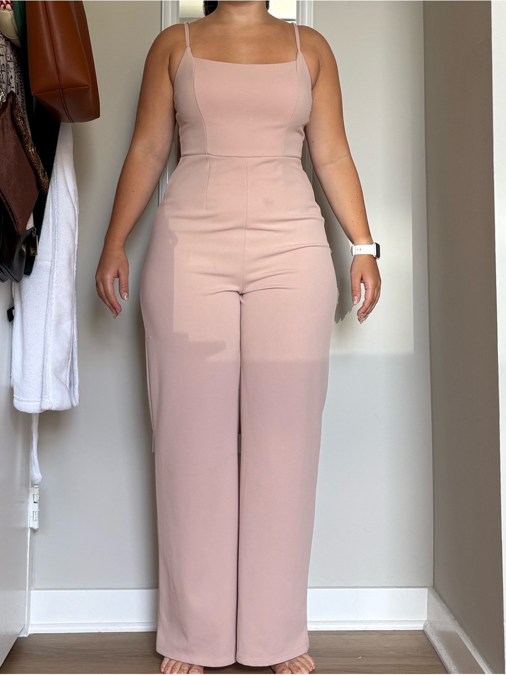 Altar’d State pale pink formal jumpsuit